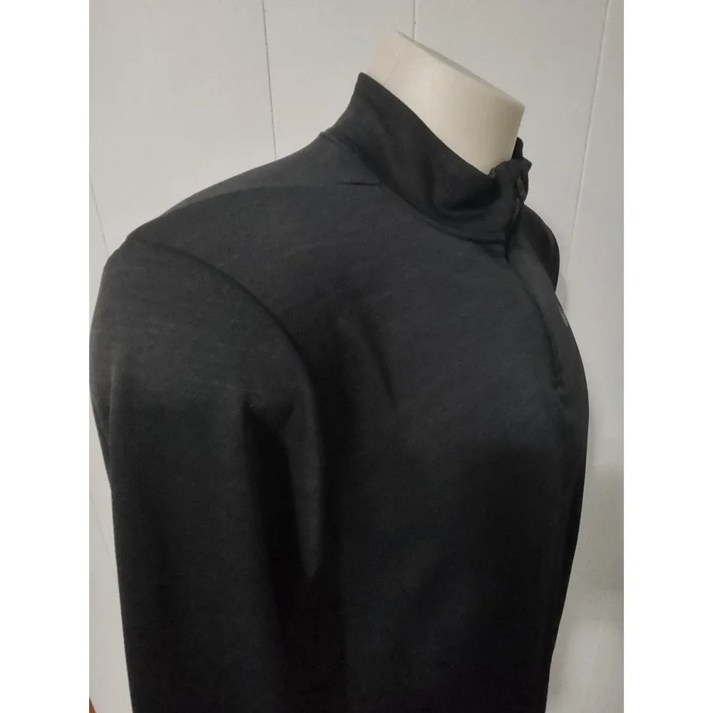 Nike Pullover Mens M Black‎ Dri-FIT Quarter Zip Long Sleeve Training Top Heather